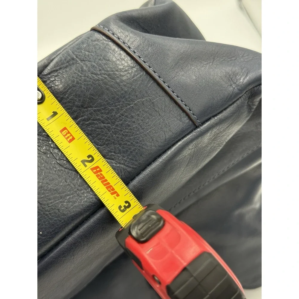 Coach Chelsea Jayden Blue Leather Carryall Handbag Gold Hardware #17811 - Picture 13 of 14